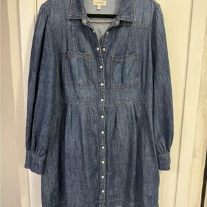 Shyanne Blue Long Sleeve Denim Dress